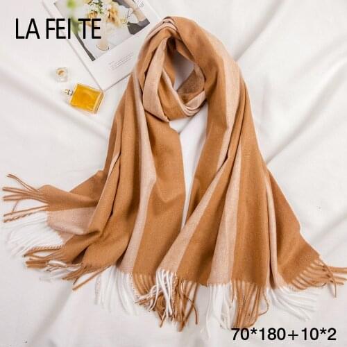 Long Cashmere Scarf Women Striped Shawl Foulard Femme Crinkle Hijab Blanket Poncho Neck Bandana Pashmina Women Scarf For Ladies