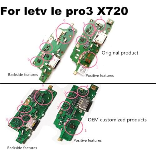 For letv le leeco pro 3 X720 Microphone Module+USB Charging Port Board Flex Cable Connector Parts Replacement of repair