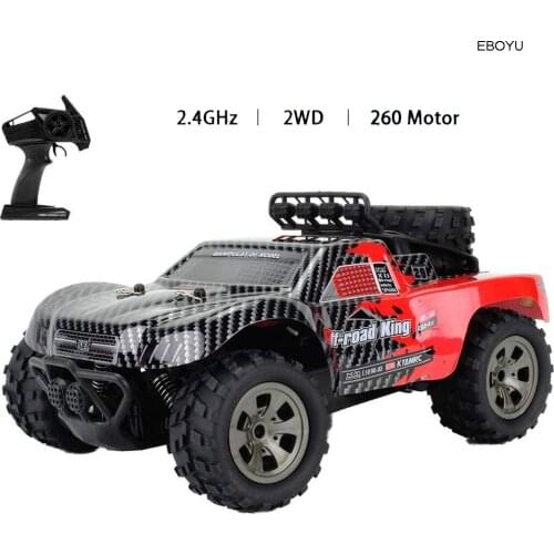 EBOYU 1885B RC Car 2.4GHz 1/18 2WD Big Wheel Off-Road Remote Control Truck King RTR for Kids Beginners