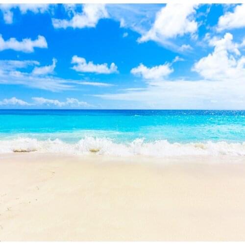 Natural Scenery Series Photography Background Blue Sky White Clouds Clear Water Glod Seaside Backdrop For Photo Studio Booth