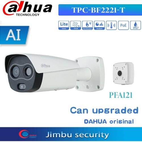 Dahua IP camera Thermal Camera TPC-BF2221-T 2MP POE ePOE Thermal Network fire detection alarm temperature Original Gift PFA121