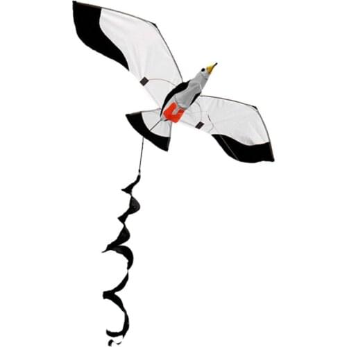Classical 3D Seagull Kite Single Line Flying Kites with Tail and Handle for Adult and Kid Outdoor Sport