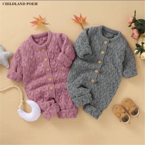 Knitted Baby Romper Autumn Newborn Baby Clothes Long Sleeve Baby Jumpsuit Boy Romper Infant Baby Girl Romper Toddler Romper Boy