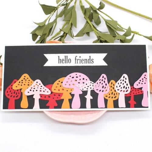 YPP CRAFT Slimline Mushrooms Metal Cutting Dies Stencils for DIY Scrapbooking Decorative Embossing DIY Paper Cards