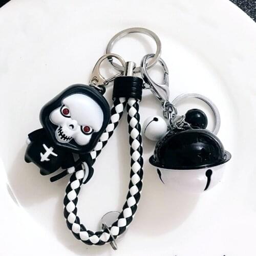 Cartoon God of death led light emitting sound key chain creative bell system key chain pendant funny gift