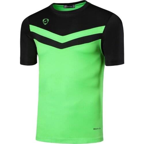 Jeansian Mens Sport Tee Shirt Tshirt T-shirts Tops Running Gym Fitness Workout Football Short Sleeve Dry Fit LSL146 Green2