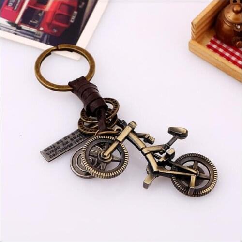 2019 NEW Fashion Creative Cartoon Bike KeyChain Charms Bag Ornaments Car Key Chain Exquisite Gift Birthday Gift Party Favors