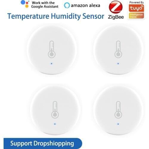 New ZigBee Smart Home Temperature & Humidity Sensor,Tuya APP/Voice Control,with Wireless Gateway Hub,with Alexa Google Home