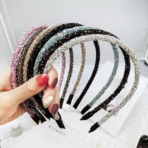 Girls Shiny Luxury Rhinestone Hair Band High Quality Pearls Hair Hoop Accessories for Women Crystal Headbands Ornaments