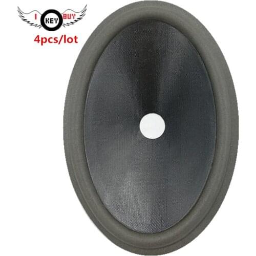 4pcs/lot 6 inch * 9 Inch Oval Speaker Paper Cone ( 230mm*160mm*27mm) 43mm Height With Foam Edge Linen Inside Woofer Paper Cones
