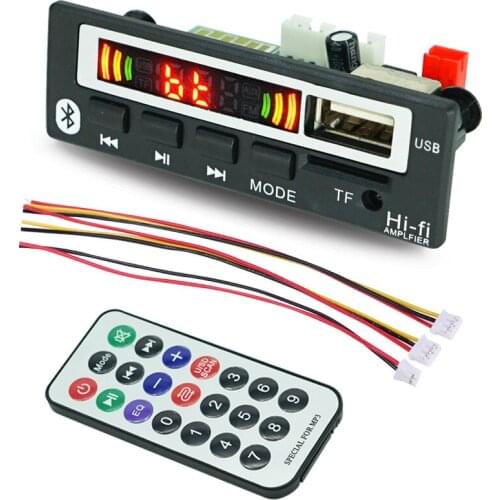Digital Audio Decoder Board BT 5.0 FM Radio MP3 Player Receiver Stereo DIY Speaker Car USB AUX TF Card MP3 Module 5V 12V
