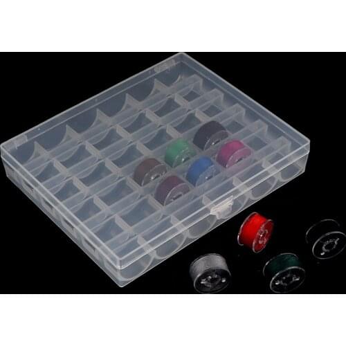 36 Grid Transparent Bobbin Storage Box Colorful Bobbin Thread Sewing Machine Supplies Home Sewing Accessories Sewing Tools
