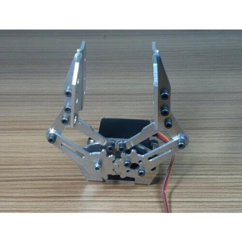 Silver Aluminum Alloy Gripper Robotic Arm Hand Metal Robot Claw with MG996r Servo for Arduino DIY Project Stem Toy Parts