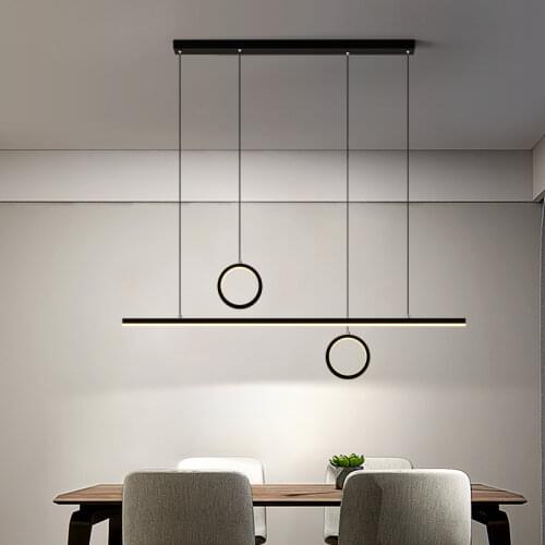 Modern Black&Gold Home Hanging Lamp For Living Room Pendant Light LED Lustre Indoor Lighting Fixture Loft Kitchen Luminaires