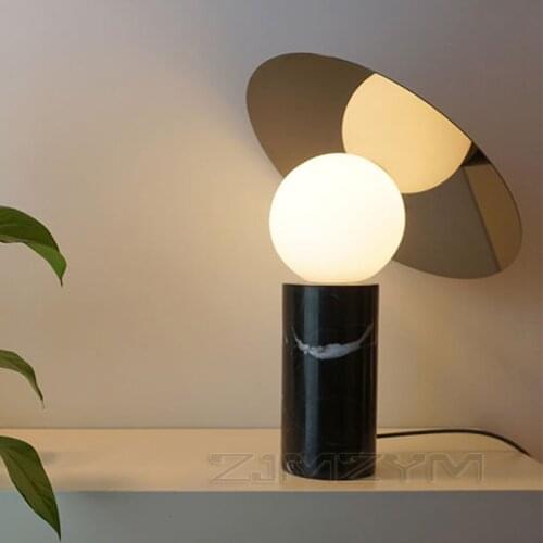Modern Marble Table Lamp 220V 5W LED Table Light Glass Shade Marble Base Newest Design Designer Lighting 300*400cm