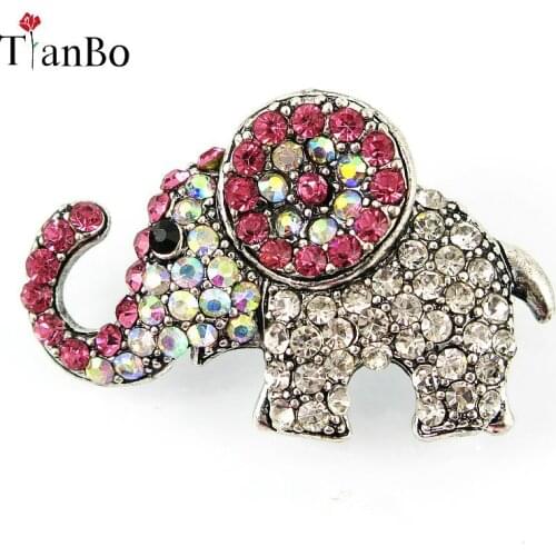Rhinestone animal brooch pin badge lapel pin crystal brooch broszka enamel pin Jewelry elephants Pattern