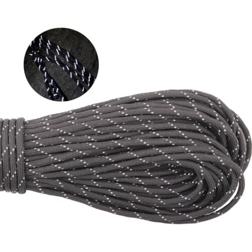 GEGEDA Reflective Paracord 550lb 7 Strand Survival 7strand 100FT Climbing Camping survival 550 paracord