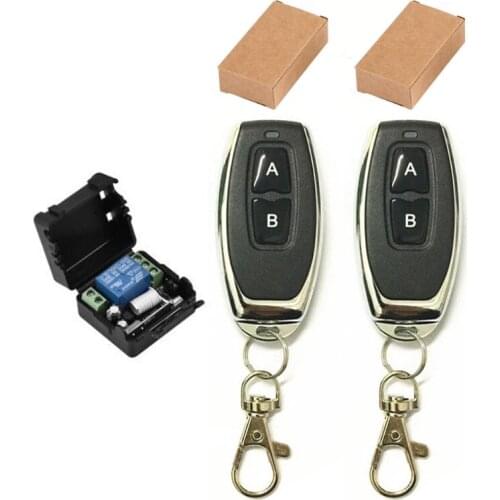 E7CD 433 Mhz Universal Wireless Remote Control Switch DC 12V 1CH Relay Receiver Module & RF Transmitter Electronic Lock