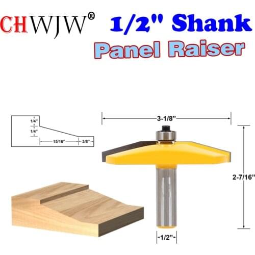 1PC 1/2" Shank Panel Raiser Router Bit Line knife Woodworking cutter Tenon Cutter for Woodworking Tools