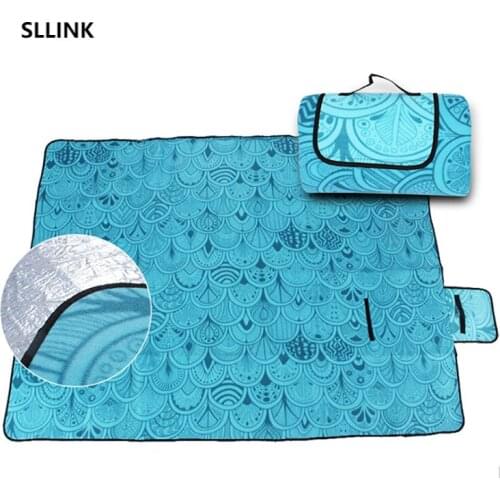 2x1.5mWaterproof Folding Picnic Mat Outdoor Camping Beach Moisture-proof Blanket Portable Camping Mat Hiking Beach Padd