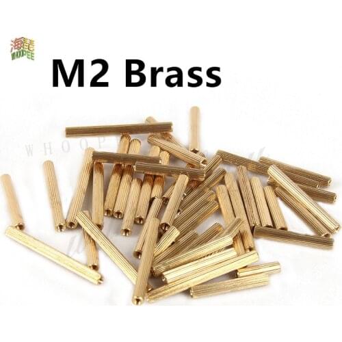 30/50pcs M2/M3*3/4/5/6/7/8/10/11/12/13/14/15/16/17/18/19/20mm Brass Round Standoff Spacer Female Female M2 Brass Threaded Spacer