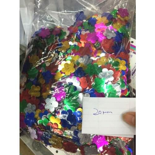 50g/lot Flower Sequins 20mm PVC Sequin Large Sequins Decoration Sewing DIY Mix Colors Beautiful Plum Blossoms Confetti