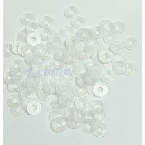 500pcs/lot M4 Flat Plastic Nylon Spacer Flat Washers Insulation Gasket Ring White M15