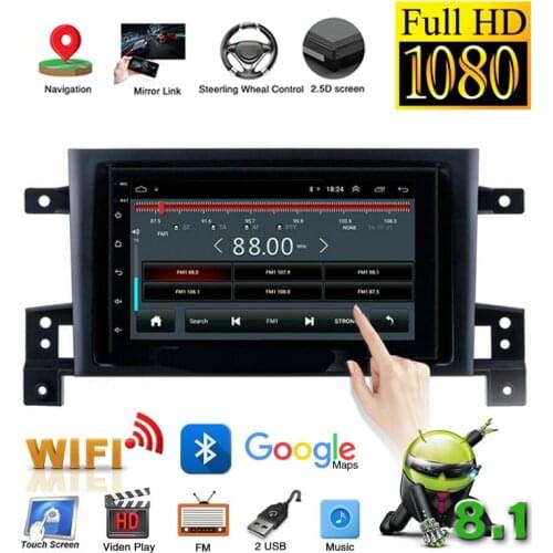 7 Inch Android 8.1 Car Radio Stereo GPS Navigation Head Unit Car Multimedia Player for Suzuki Grand Vitara 2005-2015 2 DIN 4G
