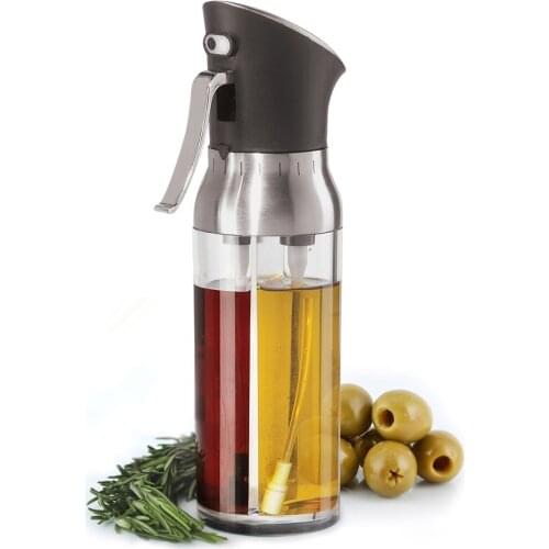 200ml 2 in 1 Olive Oil Dispenser Bottle Pot Oil Container Storage Bottle Vinegar Sprayer Spice Oiler Sauce Kitchen Cooking Tools