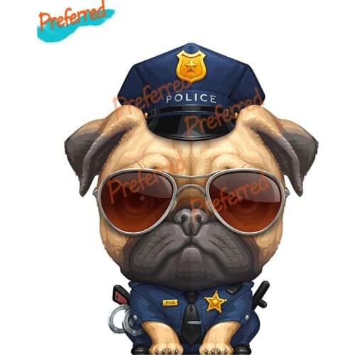 EARLFAMILY 13cm x 10.3cm Hip-Hop Dog Auto Car Stickers and Decals VAN RV Vinyl Windows Bumper Car Wrap Occlusion Scratch