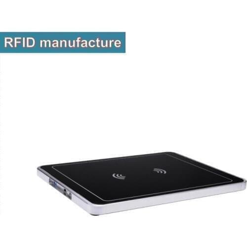 Ethernet/rs232 integrated uhf rfid desktop antenna reader read range 50cm near-field used for laundry/Jewelry/library management