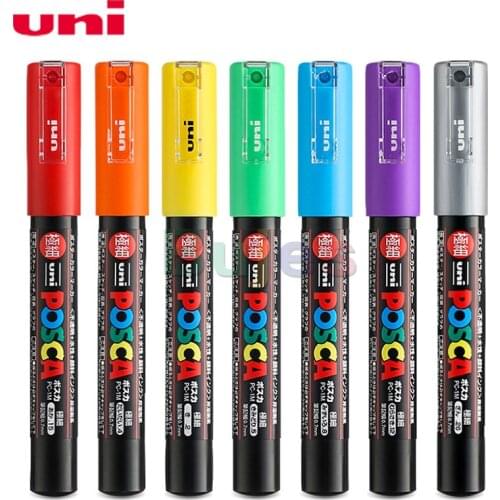 Uni POSCA Paint Marker Pen - Extra Fine Point - Non Alcohol - Odorless Water Resistant Pen Maker ,PC-1M 0.7mm