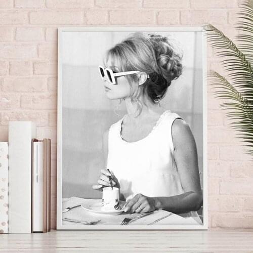 Canvas Pictures Sexy Woman Home Decor Brigitte Bardot Paintings Wall Art Prints Fashion Modern Poster Modular Bedside Background