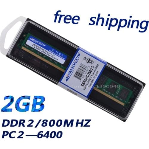 KEMBONA Brand New Sealed LONGDIMM DESKTOP DDR2 2GB DDR2 2G 800Mhz PC2 6400 for all motherboard use RAM Memory / Free Shipping