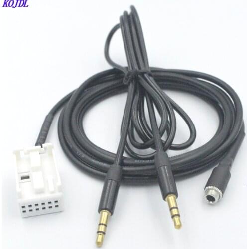 Set Car 3.5mm AUX Cable Audio Adapter suit with male to male aux mp3 kit For Peugeot 307 308 407 408 Sega C2 C5 citroen Triumph
