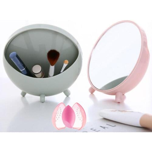 1 Pc Beauty Cosmetic Sponge Storage Box Makeup Powder Puff Empty Egg-shaped Frame Transparent Puff Dry Case Make Up Organizer
