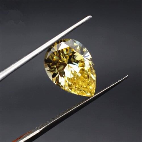 Grade AAA Light Yellow Cubic Zirconia Pear Shaped Gemstone Teardrop Cut Cubic Zirconia Multiple Sizes to Choose C48Z