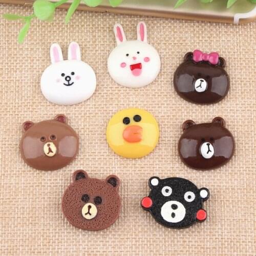 Little Bear Chick Little Rabbit Resin Accessories DIY Phone Case Beauty Material Children Hair Jewelry Accessories
