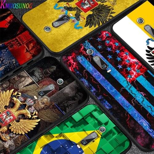 Fashion Flags World For Xiaomi Redmi S2 Y2 9 9 Prime 9C 9A 9T 9AT K30 K30S K30i K40 Note 9 Pro (5G) Black TPU Phone Case