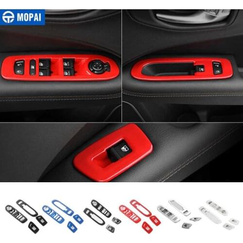 MOPAI Car Interior Mouldings for Jeep Compass 2017 Window Lift Panel Button Decoration Cover for Jeep Compass 2018 Accessories