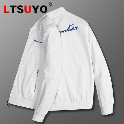New mens business casual windbreaker, high-end bomber jacket, fall outdoor stand-collar jacket, light luxury mens jacket
