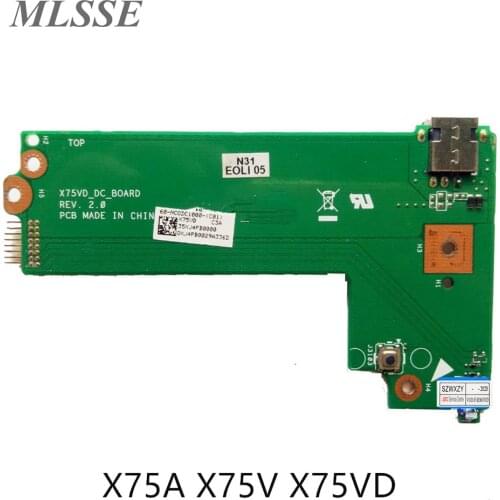 NEW For Asus X75A X75V X75VD DC POWER BOARD X75VD_DC_BOARD REV:2.0 60-NC0DC1000 100% Tested Fast Ship Fast ship