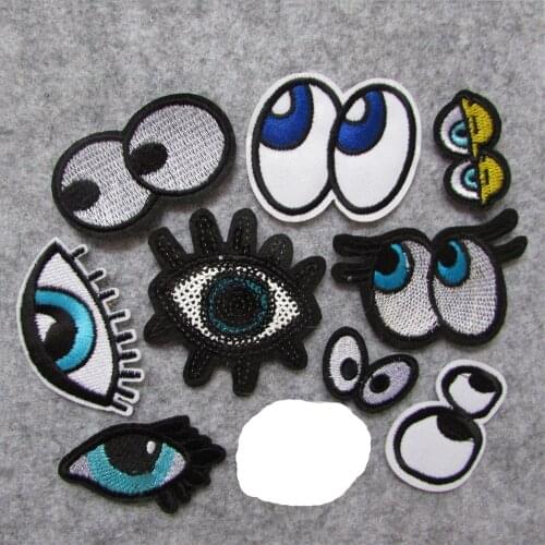 New style eye Patches For Clothing Iron On Embroidered Appliques DIY Apparel Accessories Patches For Clothing Fabric Badges