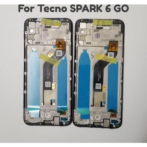 Original Display Replace 6.52"For Tecno SPARK 6 GO Ke5 Ke5j Ke5k LCD With Frame Touch Screen Digitizer Assembly