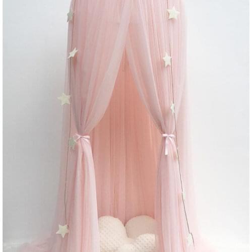 Hanging Baby Bed Canopy Mosquito Net Dome Dream Curtain Tent Baby Crib Netting Round Hung Kids Canopy Tent Children Room Decor