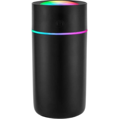 Portable 320ml Cylindrical Air Humidifier Mini USB Ultrasonic Home Car Nano Mist Maker Diffuser Air Purifier with Romantic Light