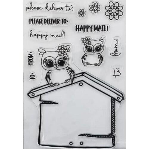 Owl Transparent Clear Silicone Stamp/Seal for DIY scrapbooking/photo album Decorative clear stamp A0317