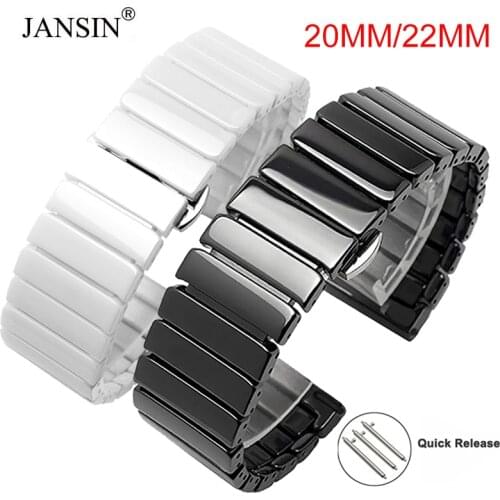 Strap For Samsung Galaxy Watch Active 2 40 44mm Band 20mm 22mm Ceramic strap for Galaxy Watch 46mm 42mm S2 S3 GT 2 46mm Bracelet