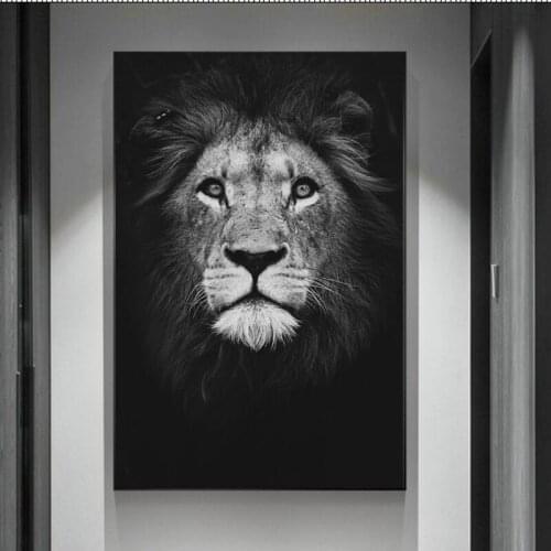 SELFLESSLY Black White Art Lion Deer Zebra Animal Paintings For Living Room Canvas Print Posters Modern Decorative Pictures