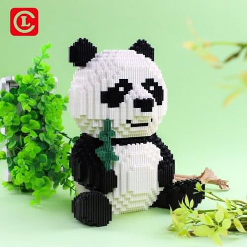 Series Building Blocks Tiny Particles National Treasures Pandas Animals Blocks Toys Educational Gifts for Boys and Girls Adult